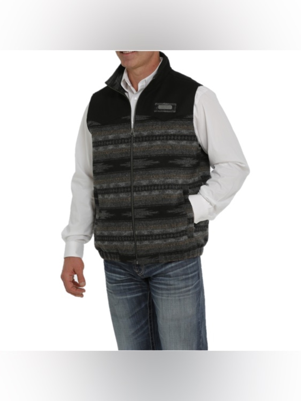 Cinch® Men's Black Striped Concealed Carry Bonded Vest